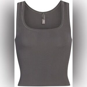 Skims Soft Lounge Tank in Gunmetal 3X